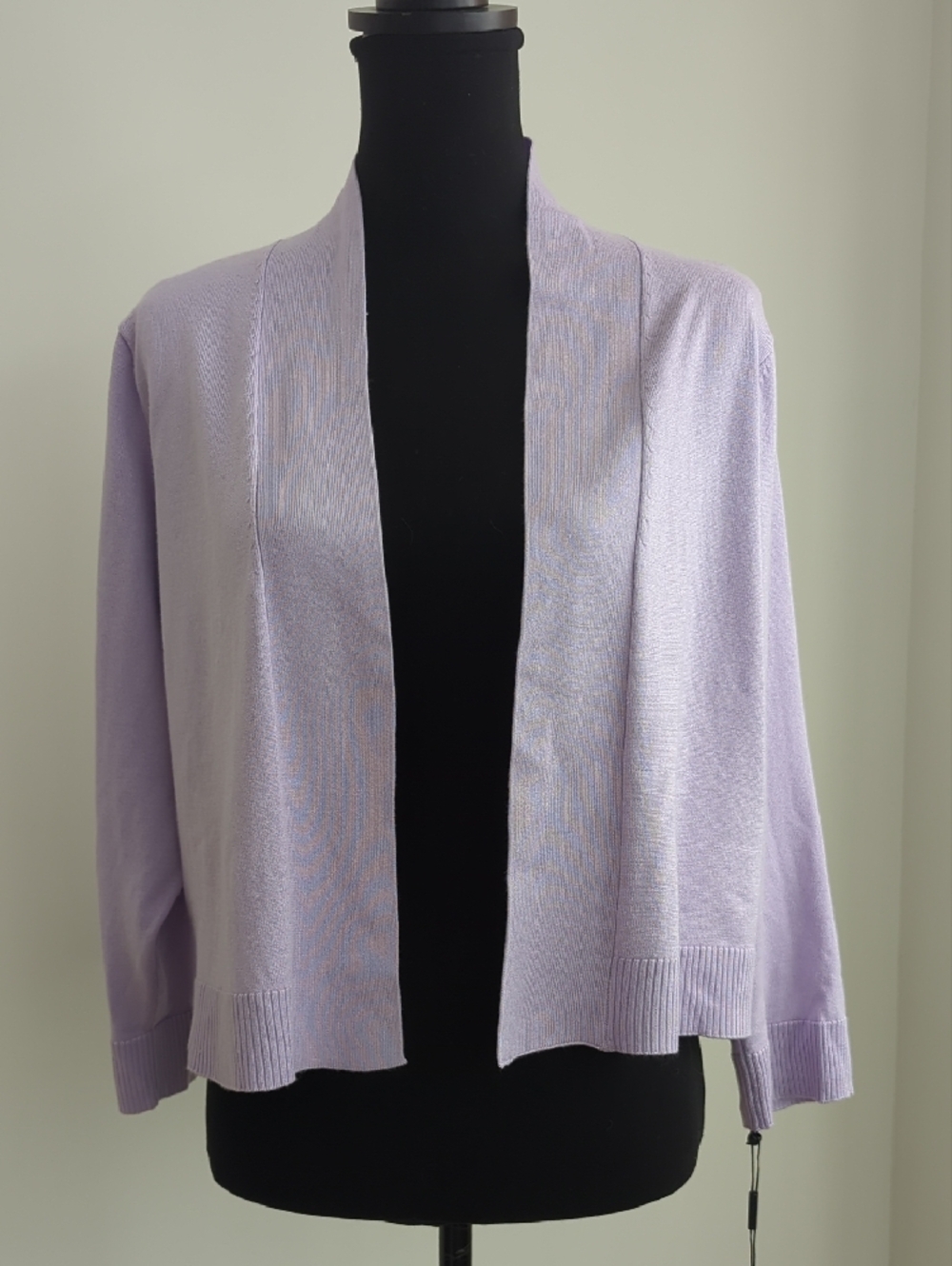 NWT Calvin Klein Lavender Open-Front Knit Cardigan - Picture 4 of 10